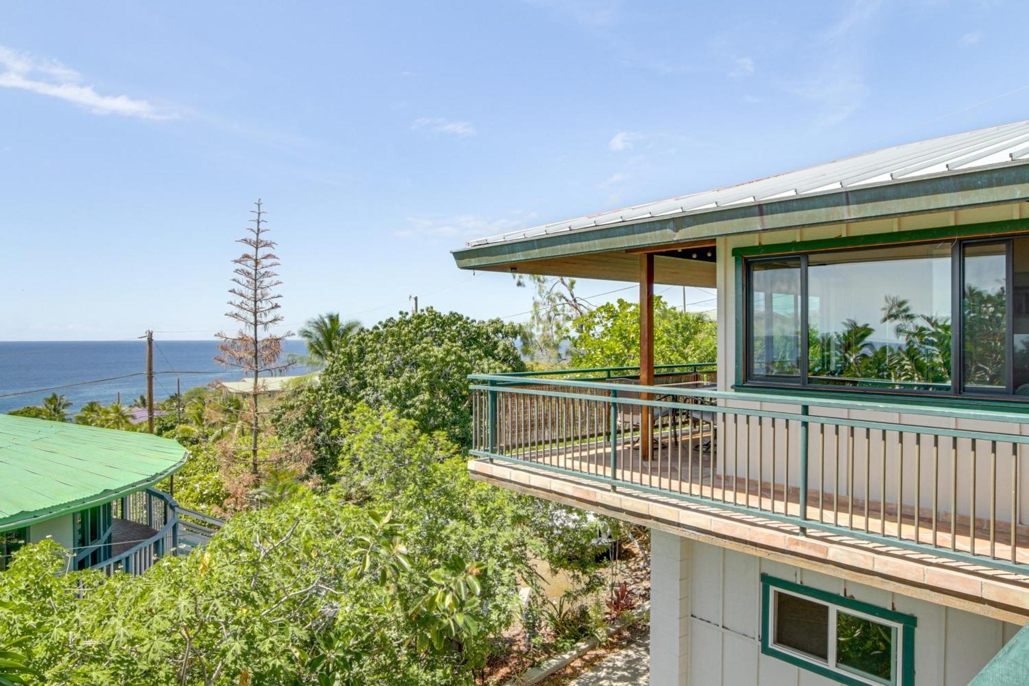Ocean-View Bungalow Walk To Pebbles Beach! Hookena Luaran gambar