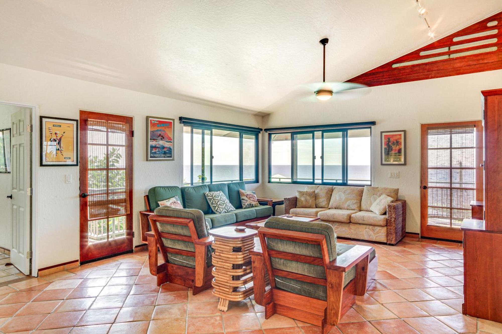 Ocean-View Bungalow Walk To Pebbles Beach! Hookena Luaran gambar